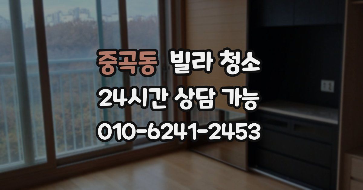 중곡동 빌라 청소