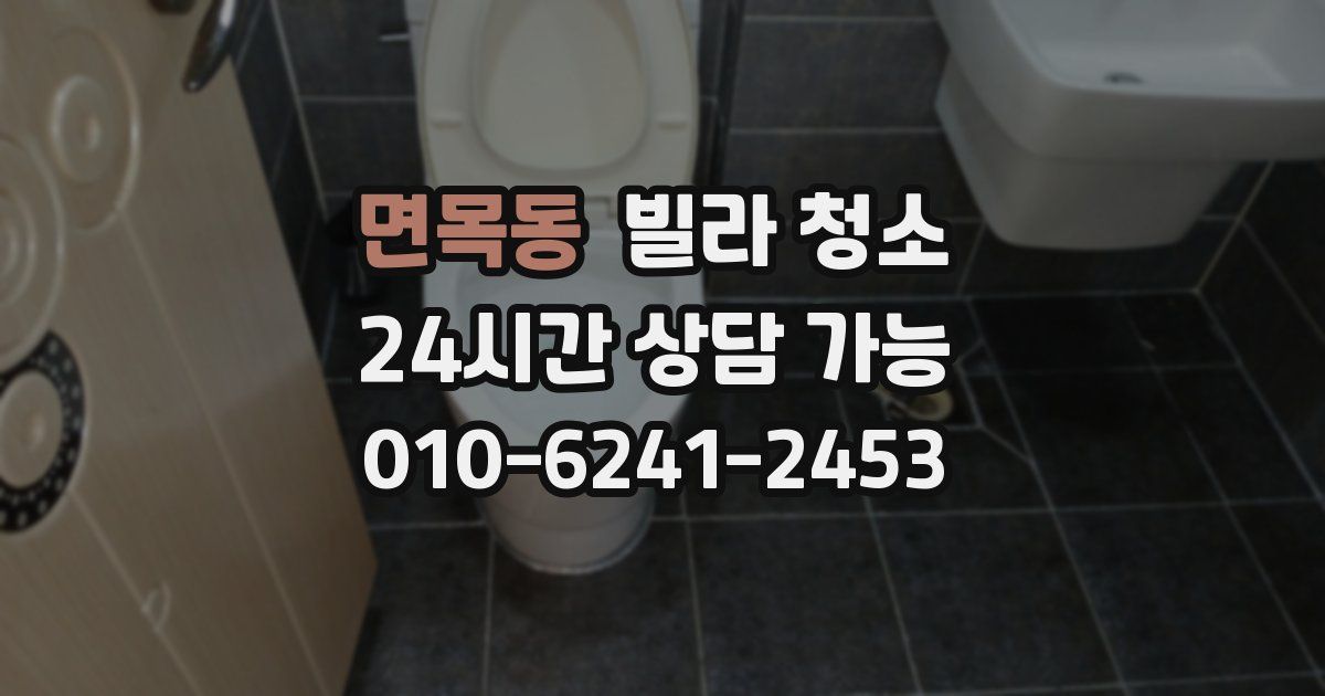면목동 빌라 청소