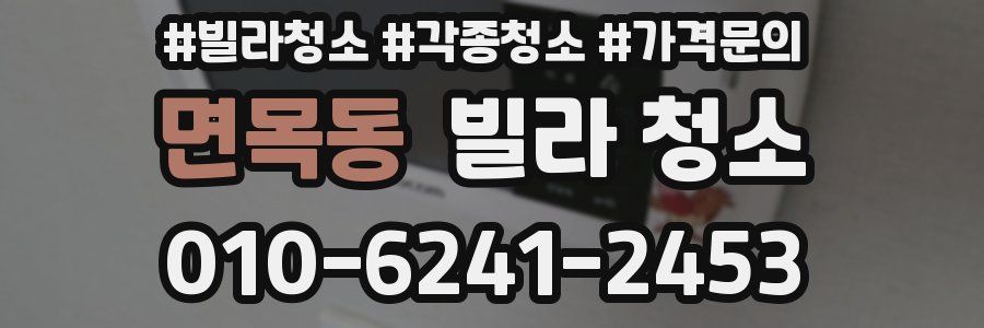 면목동 빌라 청소