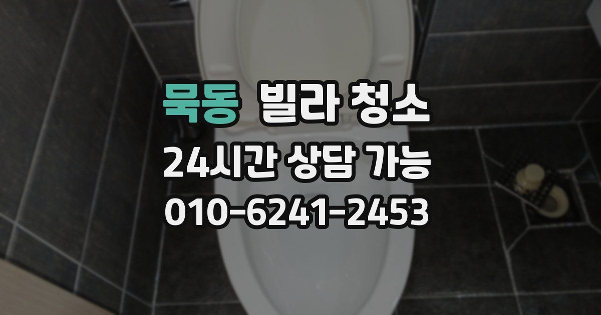 묵동 빌라 청소