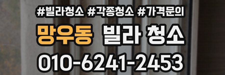 망우동 빌라 청소