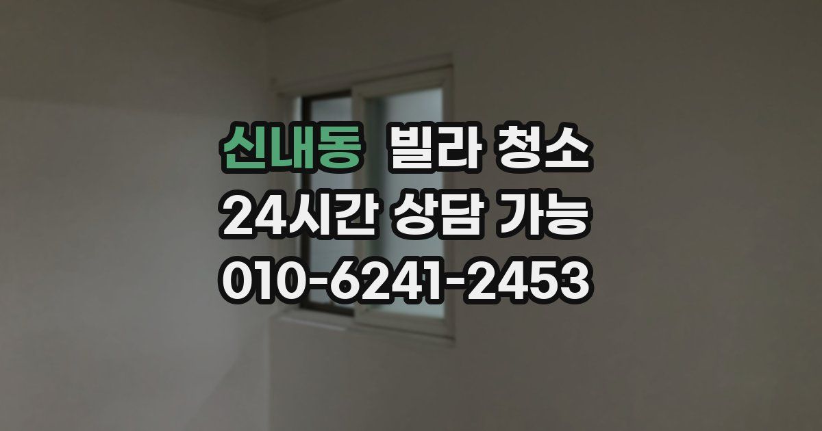 신내동 빌라 청소