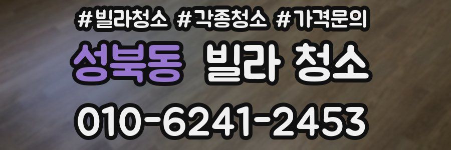 성북동 빌라 청소