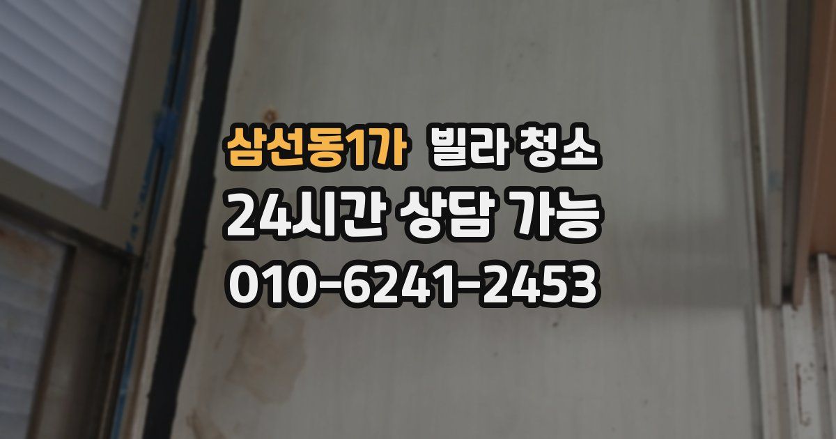 삼선동1가 빌라 청소