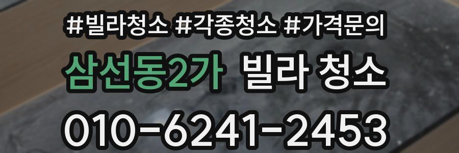 삼선동2가 빌라 청소