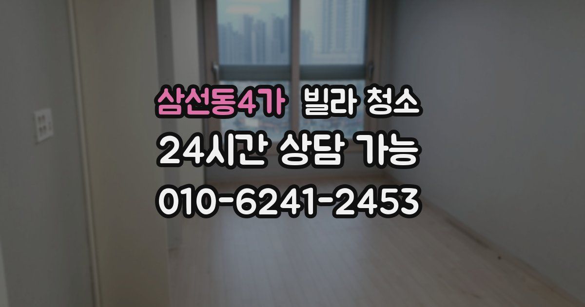 삼선동4가 빌라 청소