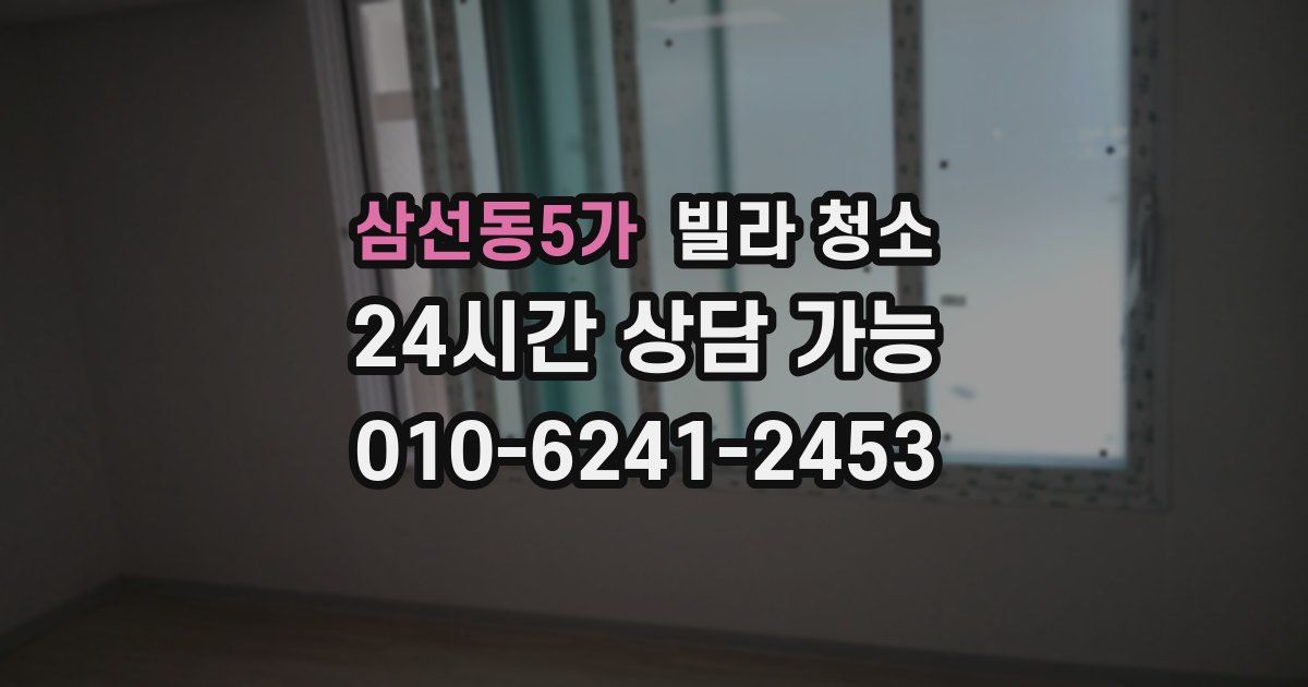 삼선동5가 빌라 청소