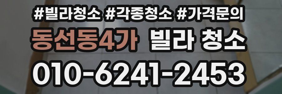 동선동4가 빌라 청소