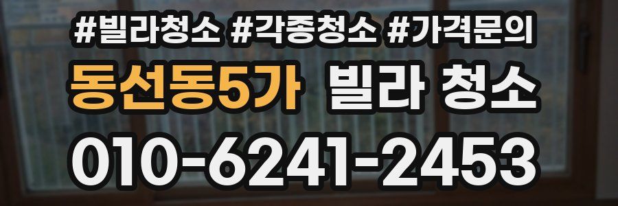 동선동5가 빌라 청소