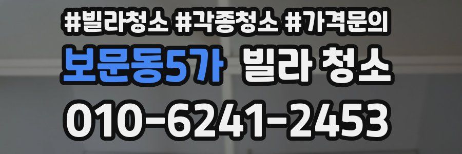 보문동5가 빌라 청소