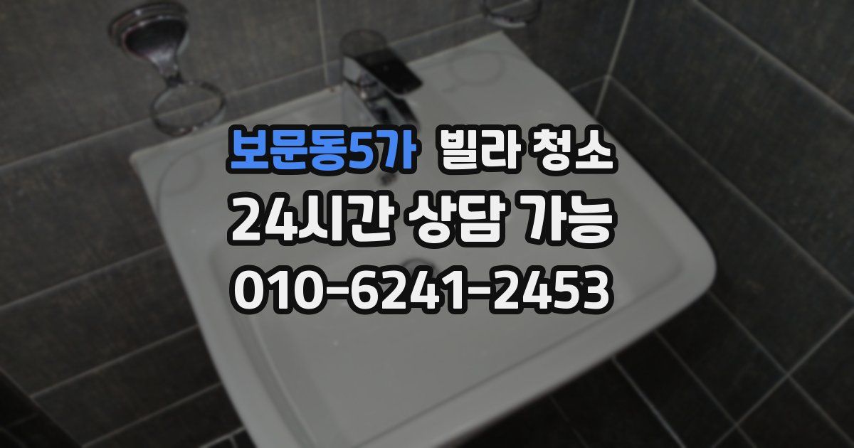 보문동5가 빌라 청소