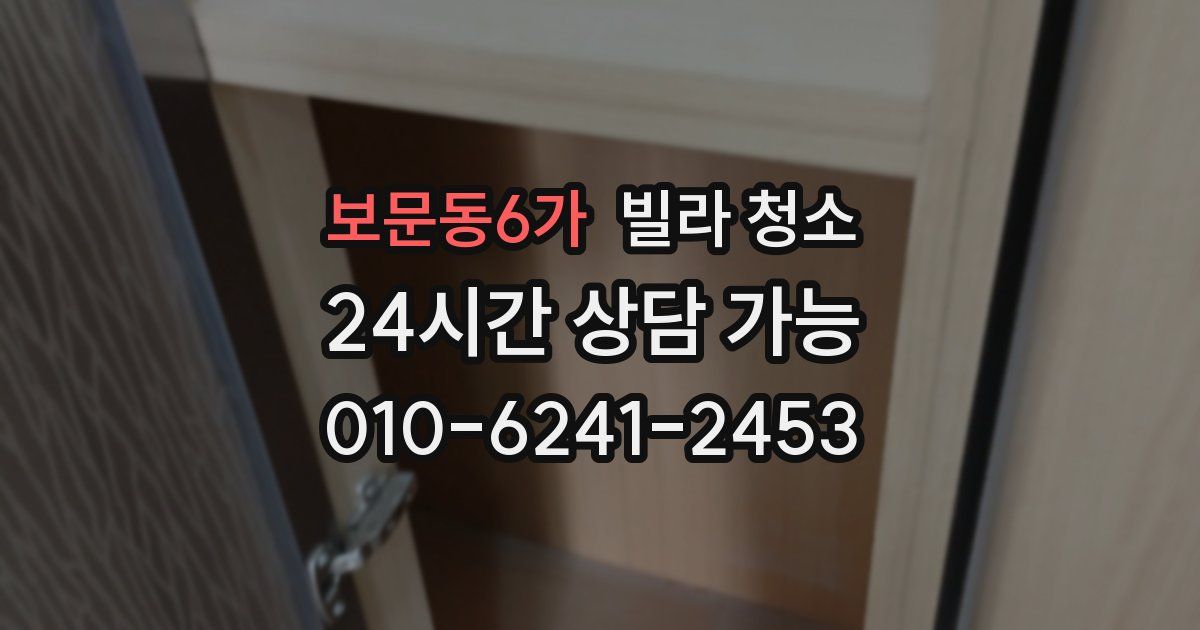 보문동6가 빌라 청소