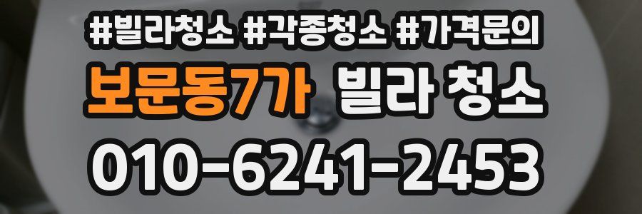 보문동7가 빌라 청소