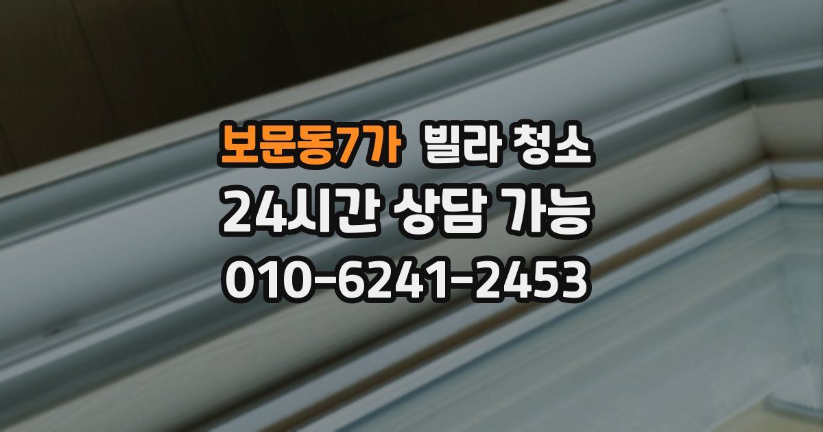 보문동7가 빌라 청소