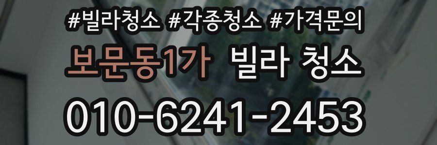 보문동1가 빌라 청소