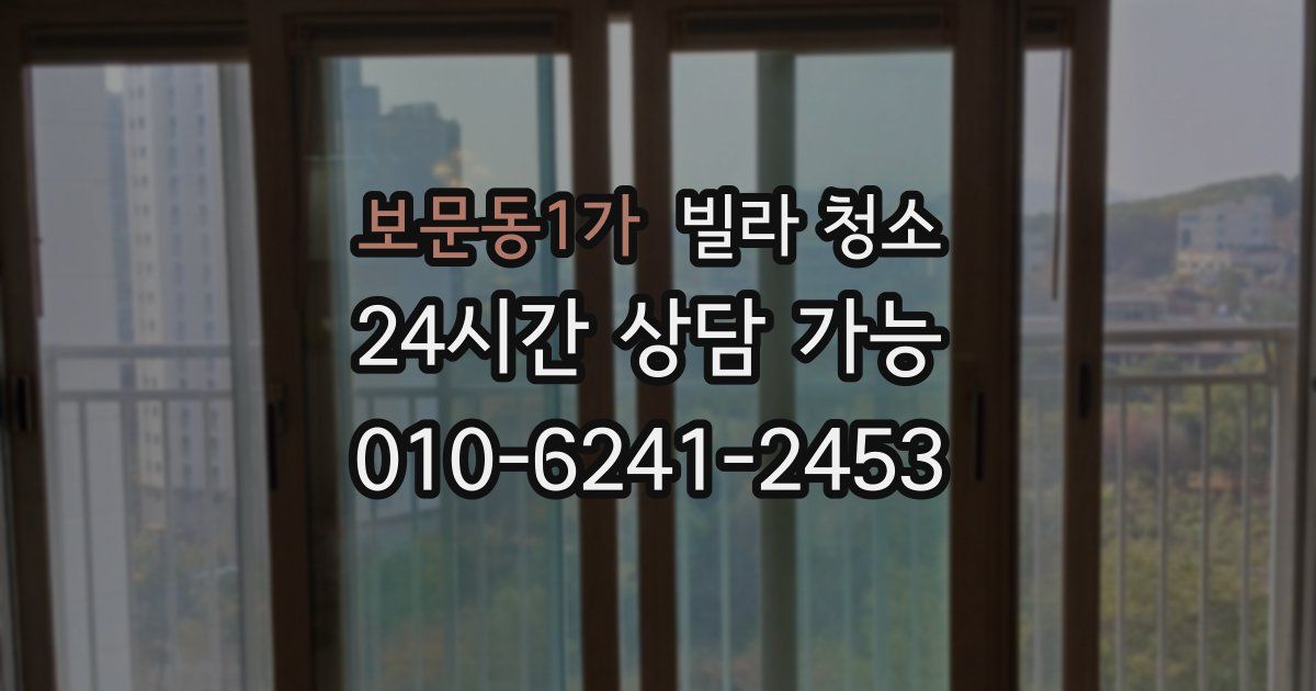 보문동1가 빌라 청소