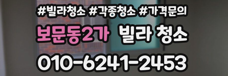 보문동2가 빌라 청소