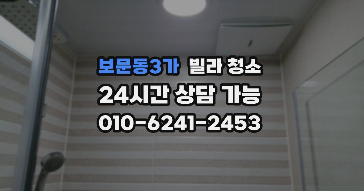 보문동3가 빌라 청소