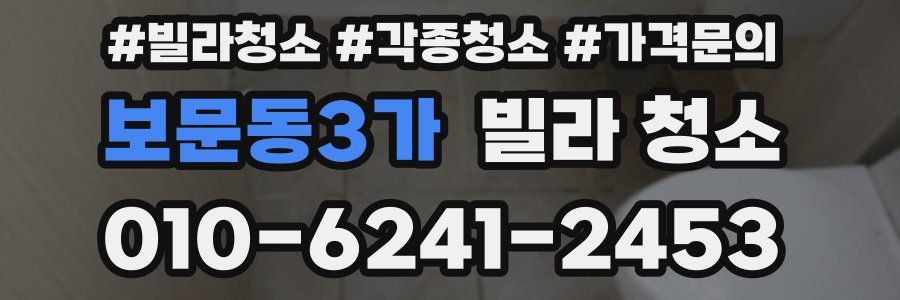 보문동3가 빌라 청소