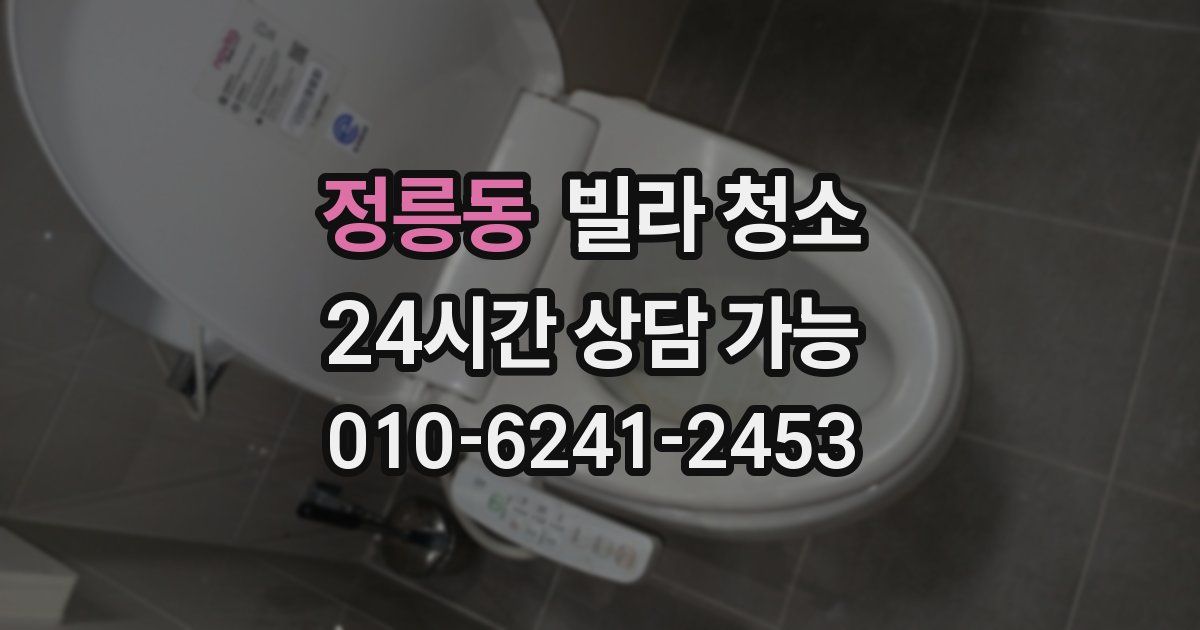 정릉동 빌라 청소