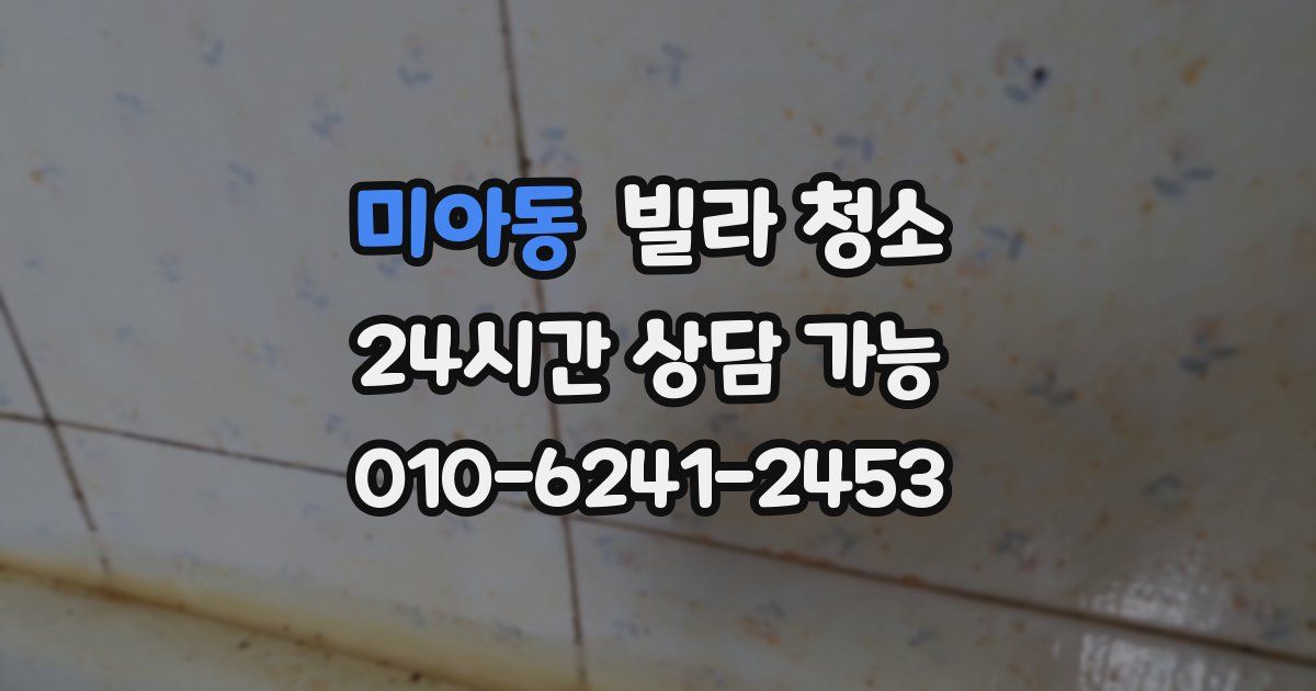 미아동 빌라 청소