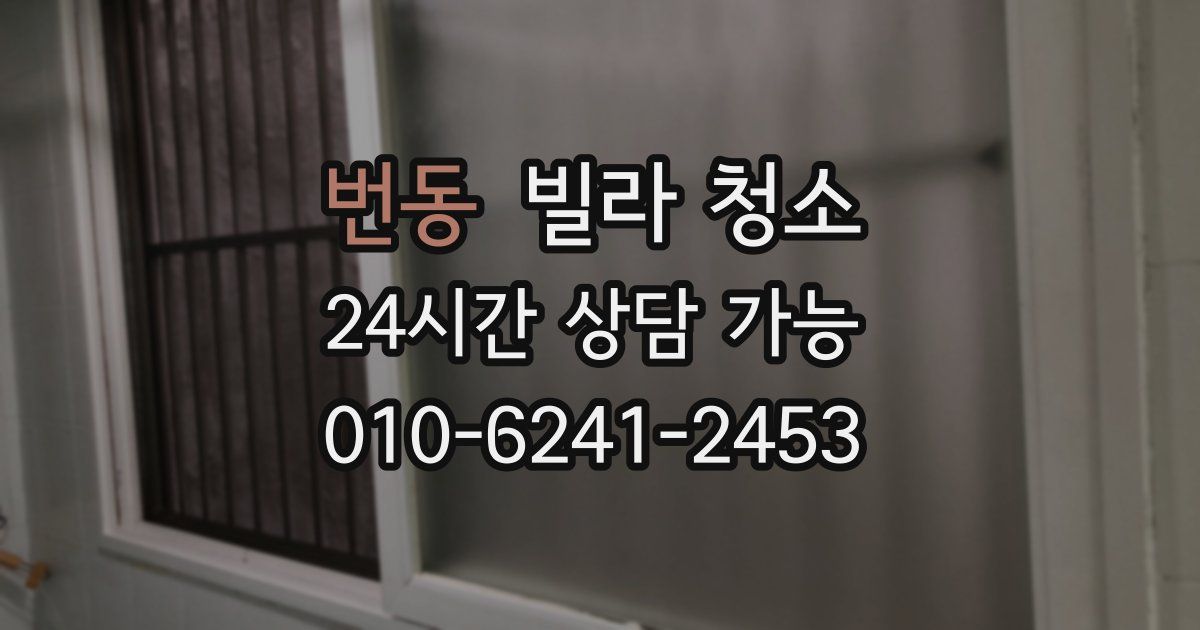 번동 빌라 청소