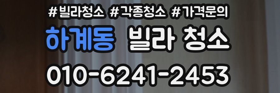 하계동 빌라 청소