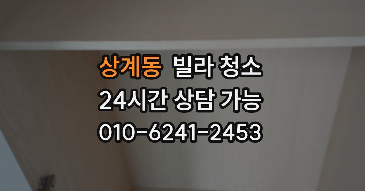 상계동 빌라 청소