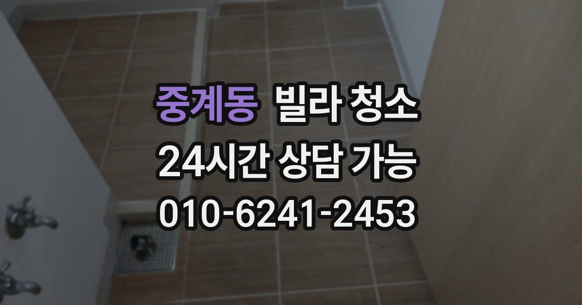 중계동 빌라 청소