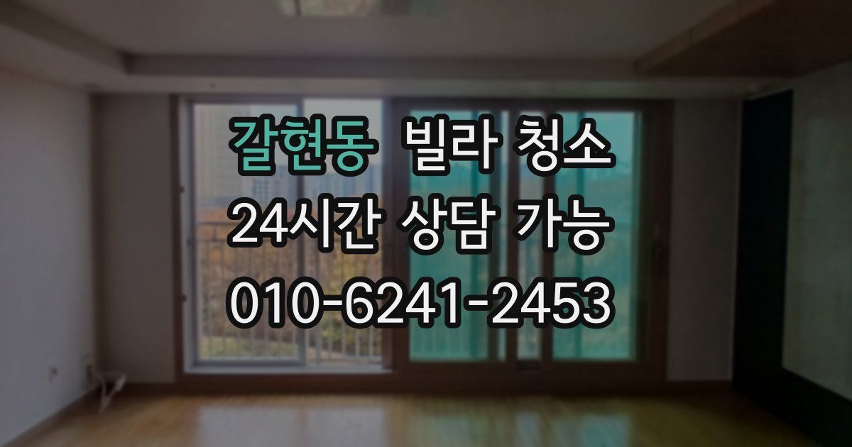 갈현동 빌라 청소