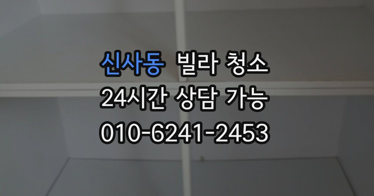 신사동 빌라 청소