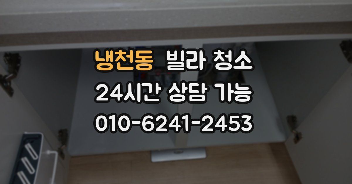 냉천동 빌라 청소