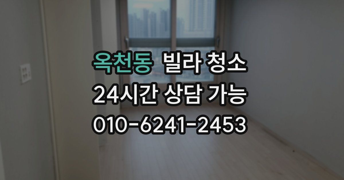 옥천동 빌라 청소