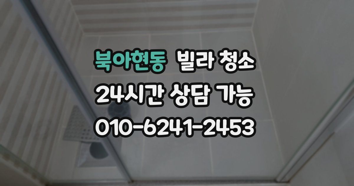 북아현동 빌라 청소