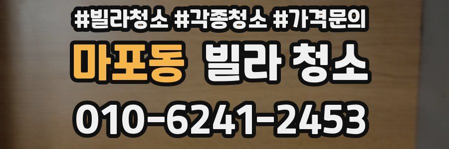 마포동 빌라 청소