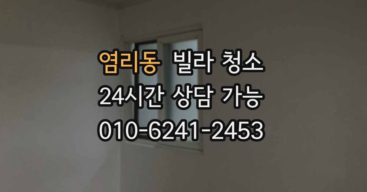 염리동 빌라 청소