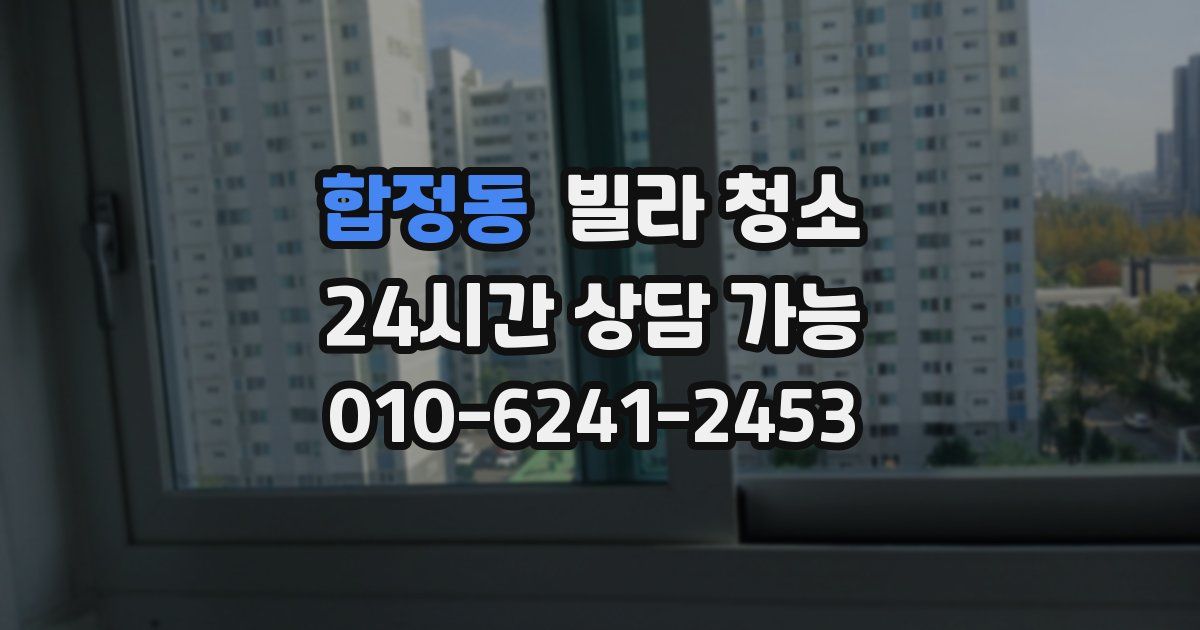 합정동 빌라 청소