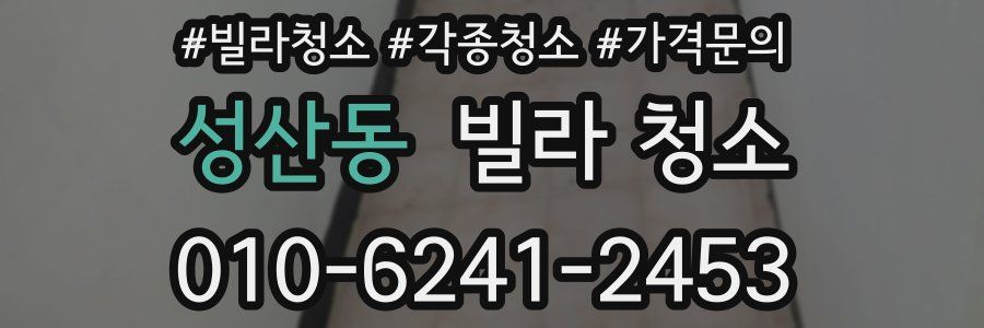 성산동 빌라 청소