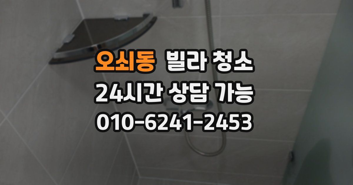 오쇠동 빌라 청소