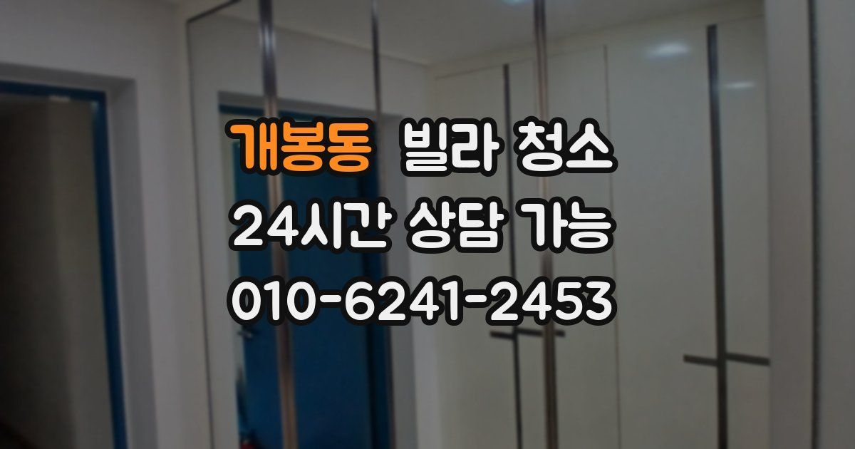개봉동 빌라 청소