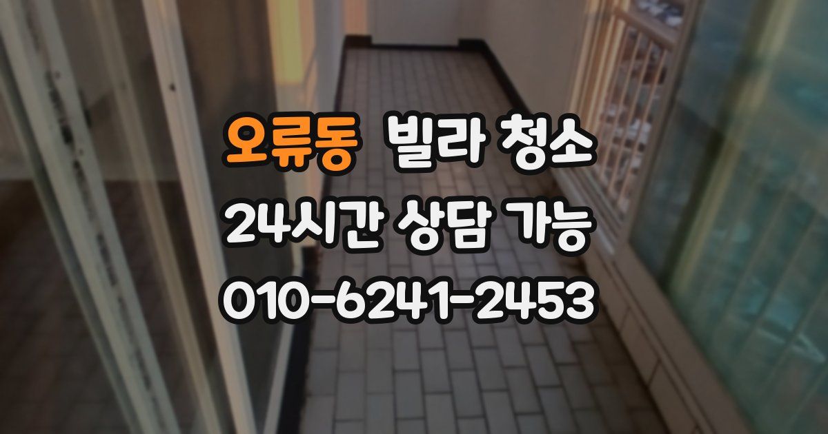오류동 빌라 청소