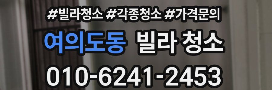 여의도동 빌라 청소