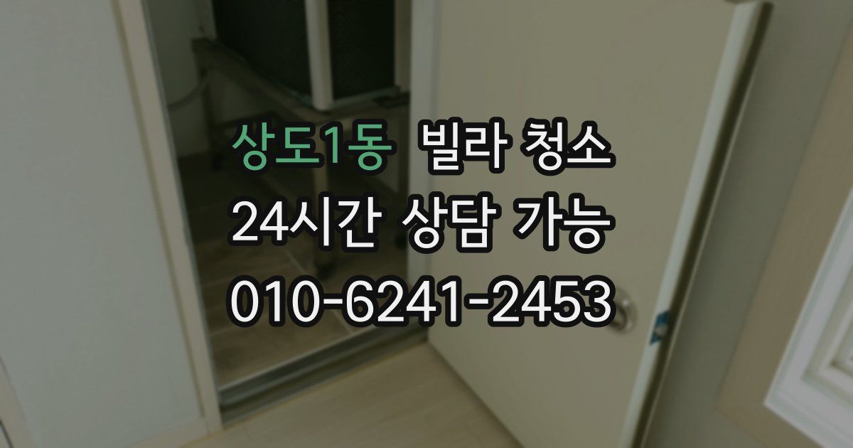 상도1동 빌라 청소