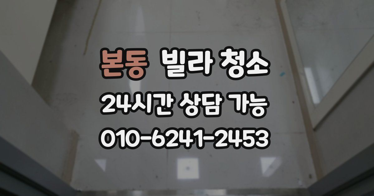 본동 빌라 청소