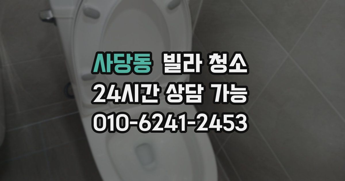 사당동 빌라 청소