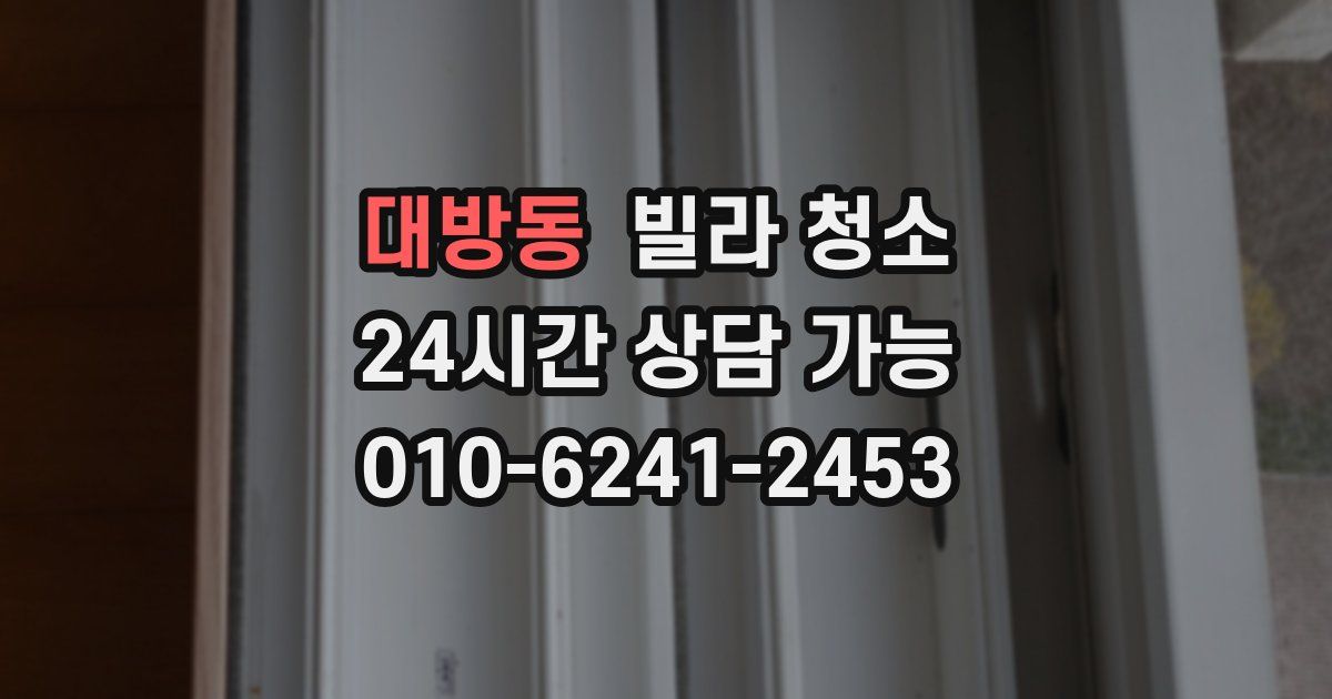 대방동 빌라 청소