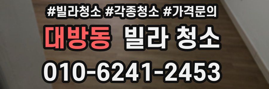 대방동 빌라 청소