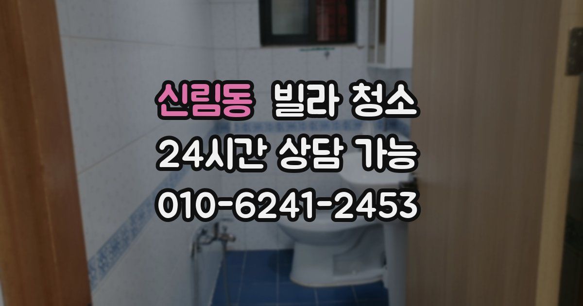 신림동 빌라 청소