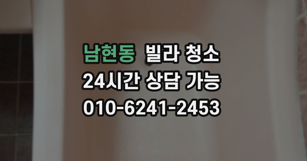 남현동 빌라 청소