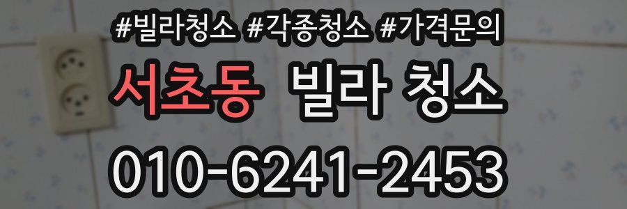 서초동 빌라 청소